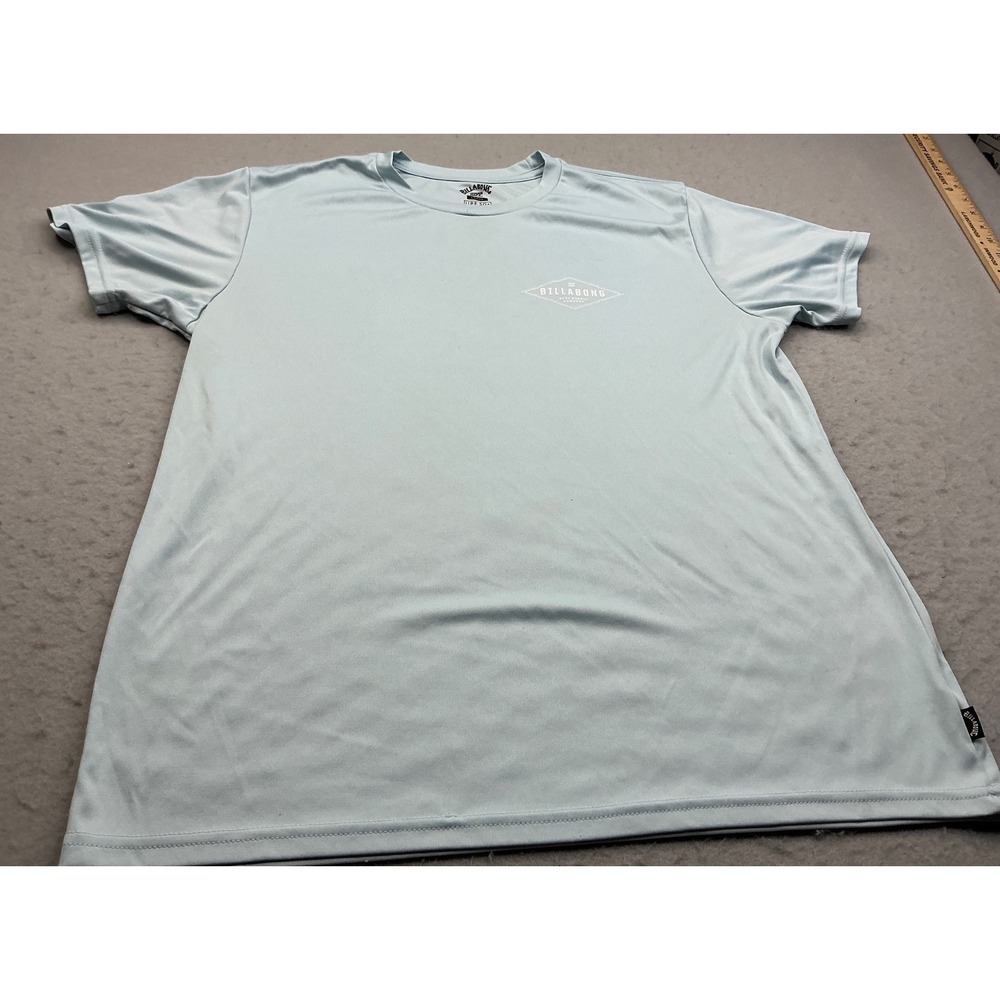 Billabong Surf Rash Guard UPF 50+ Sun Protection Large Light Blue M4172BSS